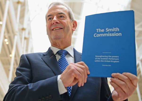 Lord Smith presents the recommendations of the Smith Commission. Picture: Getty