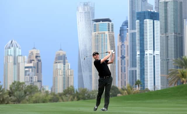 Stephen Gallacher on his way to becoming the first back-to-back winner of the Omega Dubai Desert. Picture: Getty
