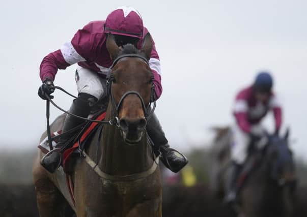 Bryan Cooper riding Valseur Lido clear to win The Bar One Racing Drinmore Novice Steeple Chase. Picture: Getty