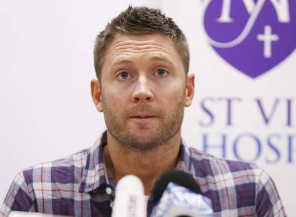 Michael Clarke: Emotional words. Picture: Reuters