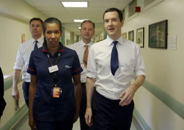 George Osborne at Homerton University Hospital in London. Picture: Reuters