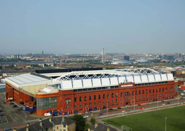 A general view of Ibrox Stadium in Govan, Glasgow. Picture: Getty Images
