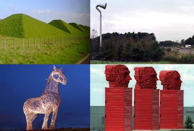 The four sculptures can be found alongside the M8 motorway. Pictures: TSPL/Contributed