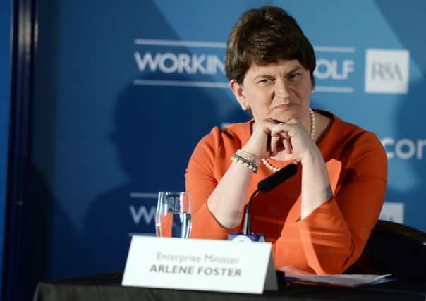 Enterprise Minister Arlene Foster has said a 'positive announcement' on corporation tax should be made soon. Picture: Getty