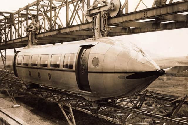 The Bennie Railplane, on the Milngavie test track. Picture: Contributed