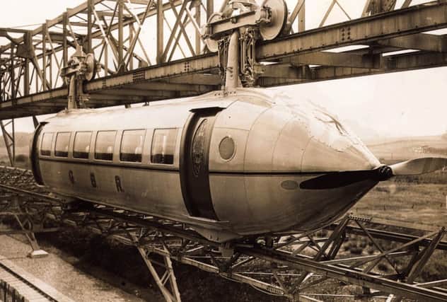 The Bennie Railplane, on the Milngavie test track. Picture: Contributed
