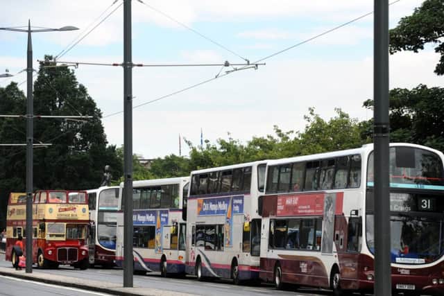Buses on Edinburgh's Princes Street. Picture: Jane Barlow