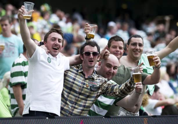 Celtic fans in Dublin in 2011 were able to enjoy a drink in the ground. Picture: SNS