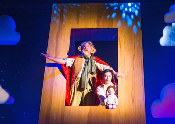 Lewis Howden is magnificent as The BFG with Robyn Milne as the orphan Sophie in this fast, funny production. Picture: Contributed