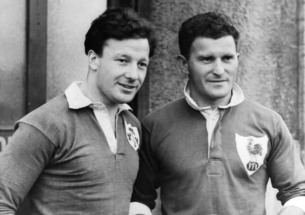 Ireland captain Jack Kyle, left, with French counterpart Jean Pratt before a Five Nations match in January 1953. Picture: AFP/Getty