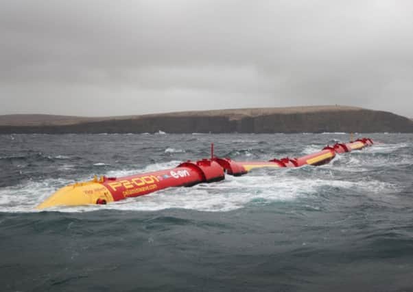 Pelamis wave energy converters, which it has been testing at the European Marine Energy Centre in Orkney. Picture: Contributed