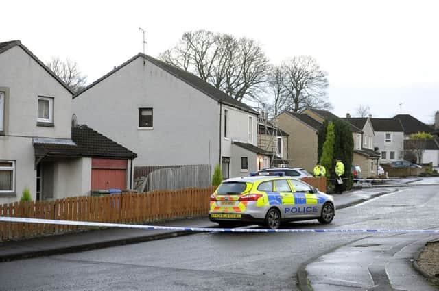 The murder scene in Falkirk. Picture: Michael Gillen