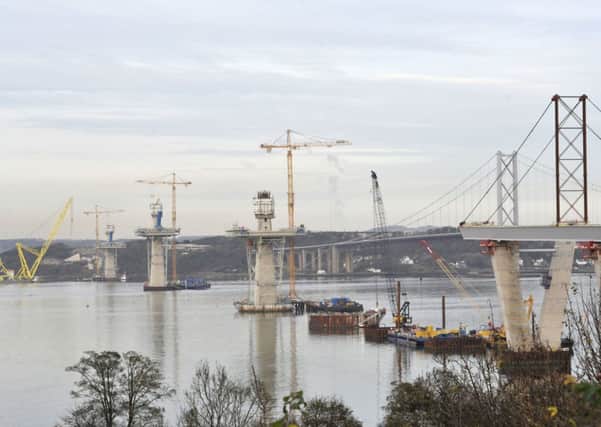 The Queensferry Crossing, the new bridge over the Firth of Forth under construction. Picture: Ian Rutherford