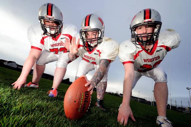 Edinburgh Wolves teammates Colleen Reid, Lis McGarruty and Lara Connell. Picture: Lisa Ferguson