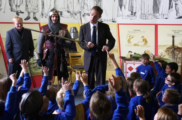 Scottish history was on the agenda when Jim Murphy visited this school in Inverurie  Picture: Andrew Milligan