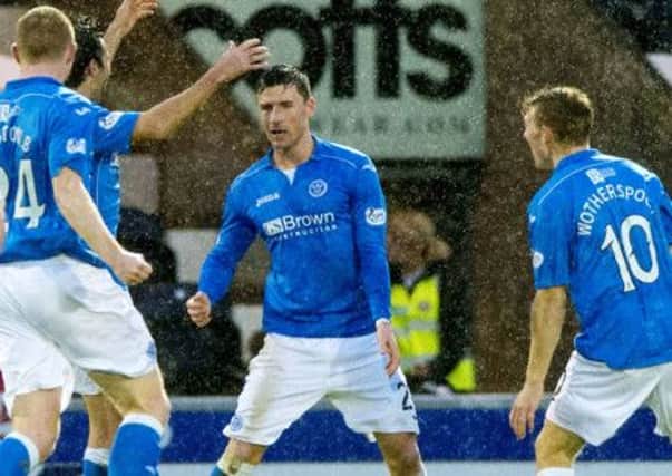 St Johnstone's Michael O'Halloran, centre. Picture: SNS