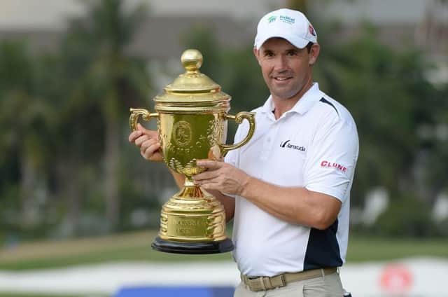 Padraig Harrington lifts his first trophy since 2010 Johor Open. Picture: Getty