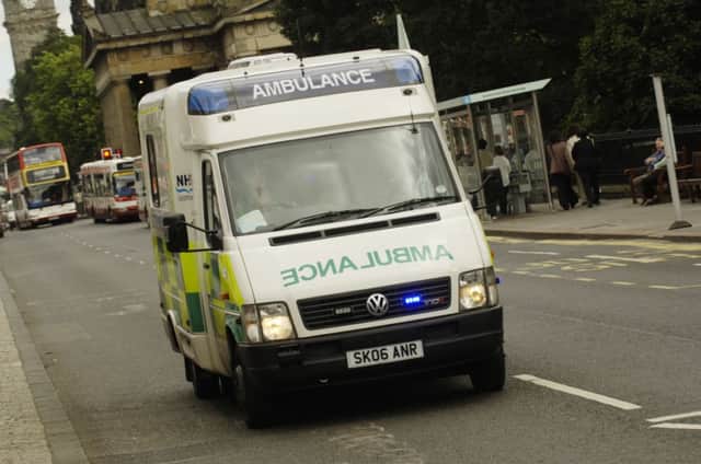 The driver was rushed by ambulance to Edinburghs Royal Infirmary where he was declared dead. Picture: Rob McDougall