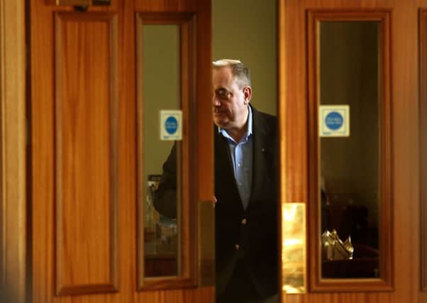 Alex Salmond at the Buchan Hotel in Ellon, where he announced that he will stand as a candidate. Picture: PA