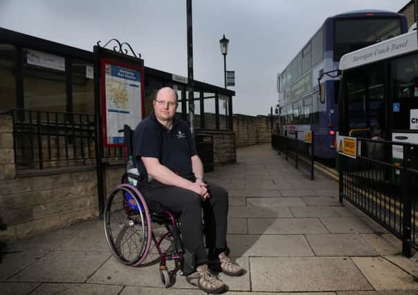 Mr Paulley was denied access to a bus in February 2012 after the woman with the sleeping baby refused to move. Picture: SWNS