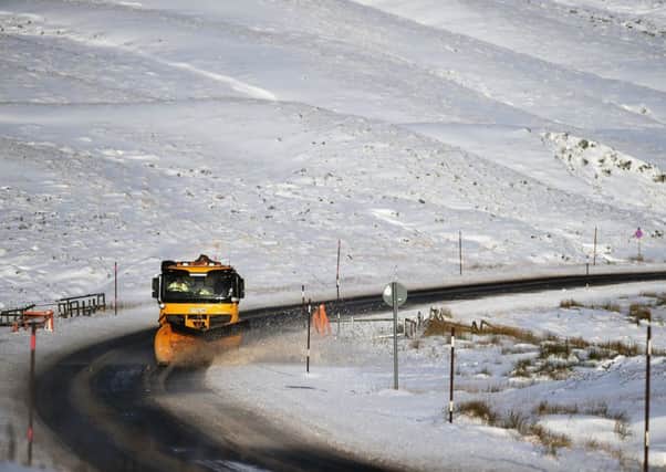 A snow plough clears the A93 Braemar to Glenshee as wintry conditions are forecast for Scotland. Picture: Getty Images
