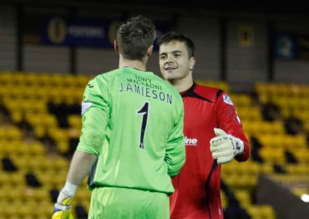 Stranraer's David Mitchell, right, is a transfer target for Hibs. Picture: JP