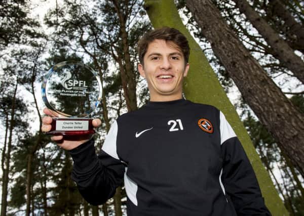 Charlie Telfer received the SPFL Young Player of the Month award for November earlier this month. Picture: SNS