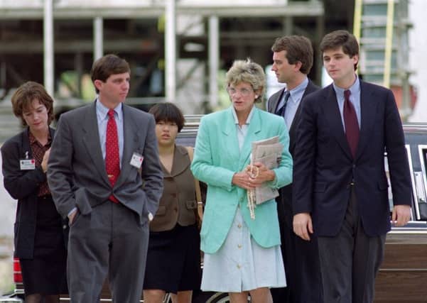 On this day in 1991, William Kennedy Smith, right, nephew of senator Edward Kennedy, was acquitted of raping a woman. Picture: Getty