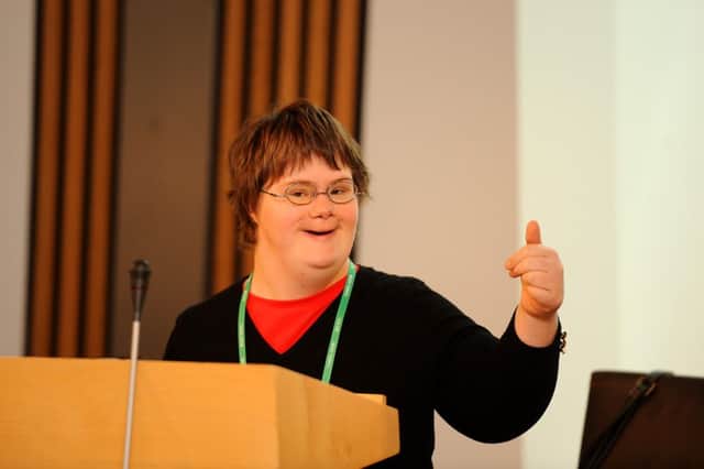 Downs Syndrome Scotland employee Kim Scott addressed MSPs at Holyrood earlier this year about living with the condition