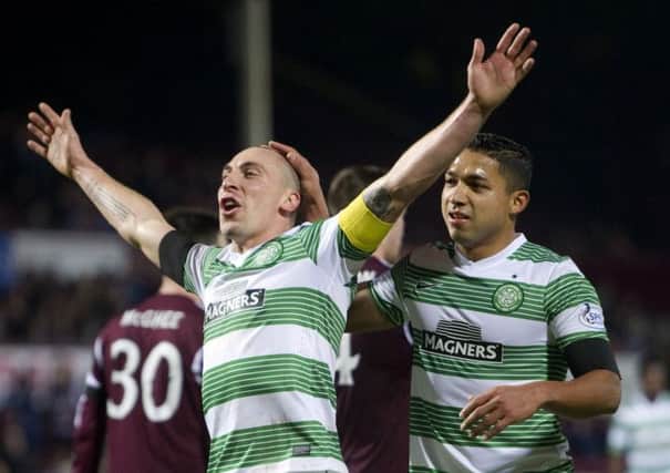 Celtic's Scott Brown will miss the trip to Zagreb along with James Forrest. Picture: SNS