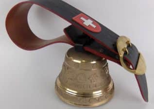 A cowbell given by the Swiss government to Mr Salmond