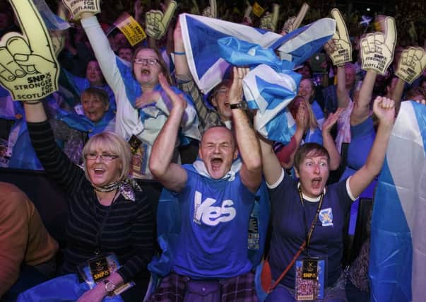 The enthusiasm of Yes supporters sparked hopes of a Yes Alliance in Westminster. Picture: Robert Perry
