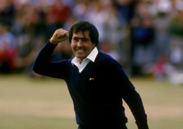 Javier, son of Seve Ballesteros, pictured, hopes to follow in his fathers spikemarks. Picture: Getty
