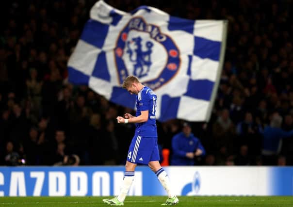 Andre Schuerrle celebrates after scoring Chelsea's second goal. Picture: Getty