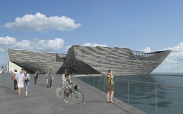 An artist's impression of the new V&A museum in Dundee