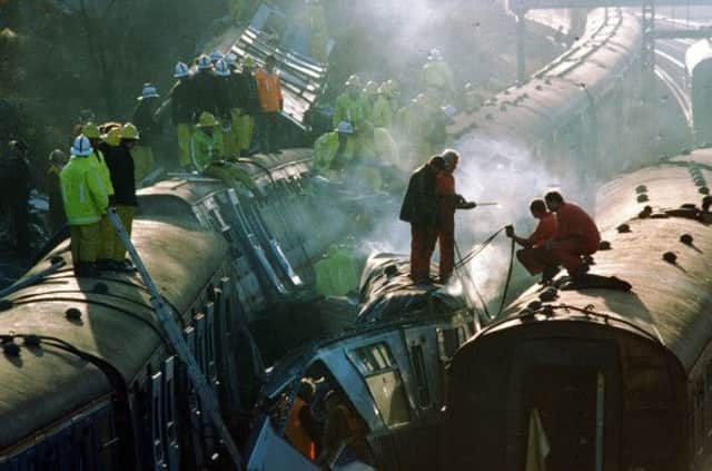 On this day in 1988 36 people died when one train ploughed into the back of another at Londons Clapham Junction. Picture: PA