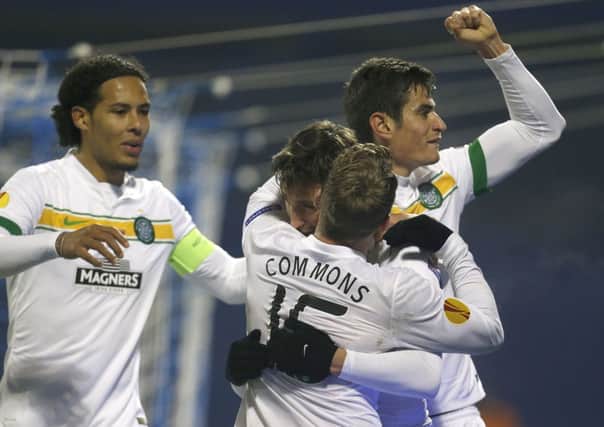 Celtic players celebrate. Picture: AP