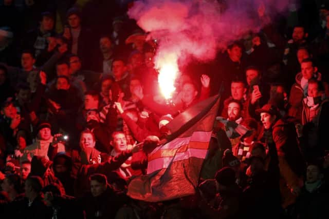 Celtic's fans at Stadion Maksimir in Zagreb. Picture: Reuters
