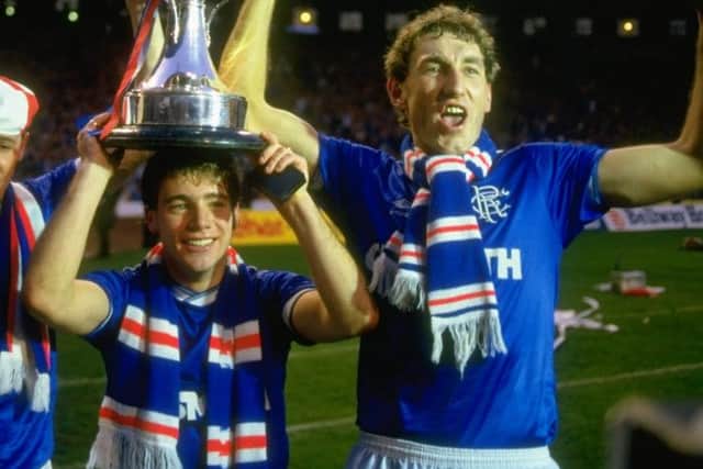 Terry Butcher (right) is one of the favourites to succeed his old Ibrox teammate. Picture: David Cannon/Allsport