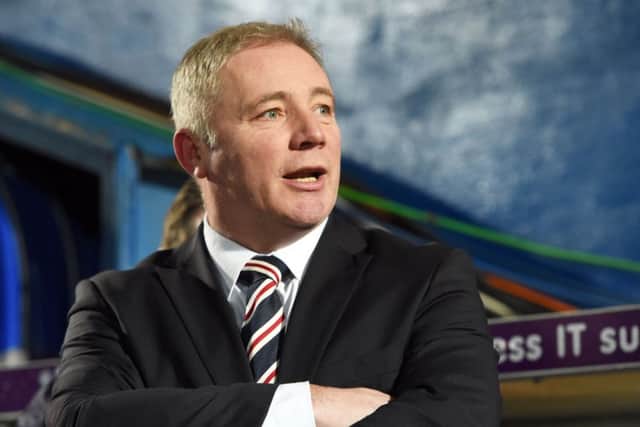 Rangers Manager Ally McCoist watches his side lose in Dumfries. Picture: SNS