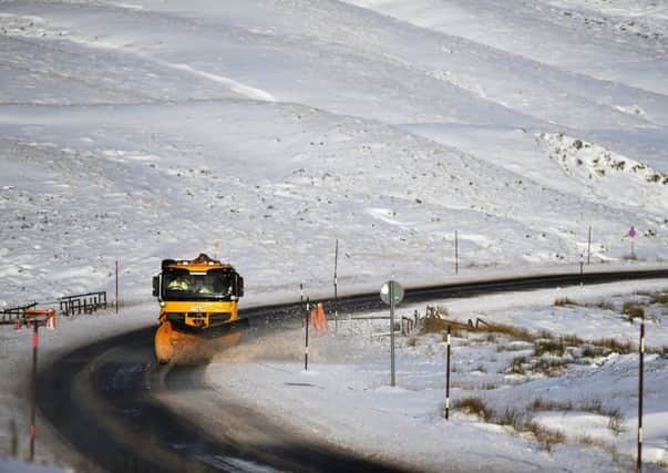 A snow plough clears the A93 Braemar. Picture: Getty