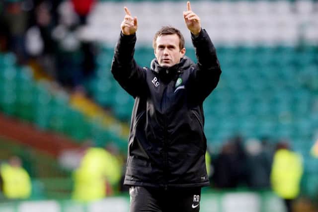 Ronny Deila applauds the home support after Celtic's victory over St Mirren. Picture: SNS Group