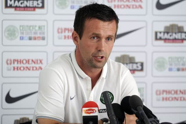 Celtic manager Ronny Deila speaks to press. Picture: John Devlin