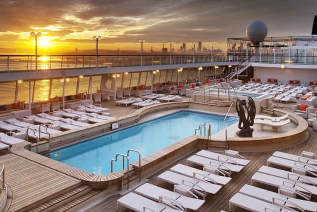 Swimming pool on the deck of the Crystal Symphony cruise ship.
 Picture: Contributed