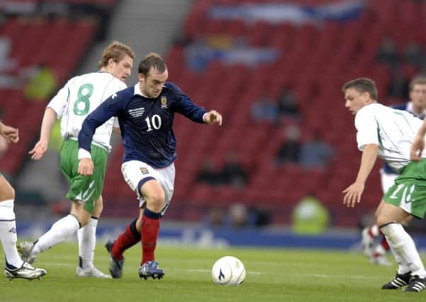James McFadden takes on Northern Ireland at Hampden in 2008. Picture: Ian Rutherford