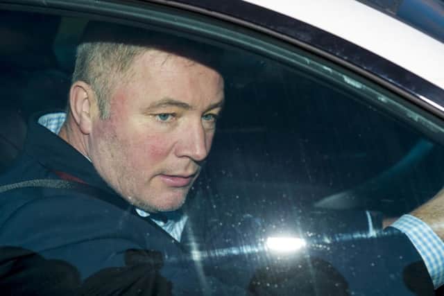 Ally McCoist  leaves Murray Park yesterday, the day Rangers confrmed he had resigned. Picture: SNS