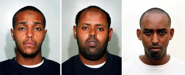 From left: Ramzi Mohammed, Muktar Said Ibrahim and Yassin Omar. Picture: PA