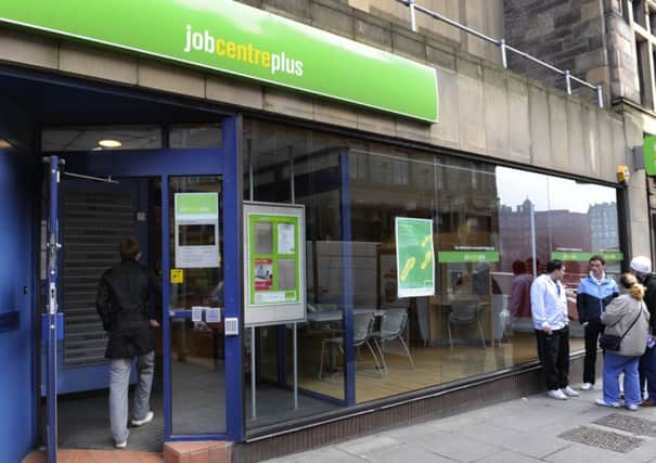 Unemployment in Scotland now stands at 156,000, the figures from August to October show.  Picture: Ian Rutherford
