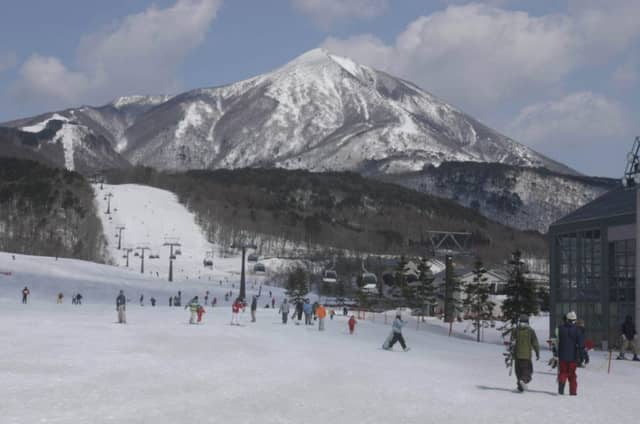Skiers at Mount Bandai. Picture: Eye Ubiquitous/REX