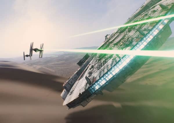 The Millenium Falcon returns in Star Wars Episode 7 - The Force Awakens. Picture: Contributed